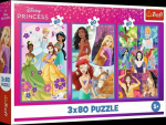 Trefl PUZZLE 3x80 Princess friends /Princ..34884