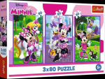 Trefl PUZZLE 3x80 Minnie i Friends /Disney 34889