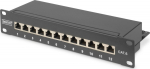 DIGITUS Patchpanel 1HE 12-Port Cat6 ClassE shielded black