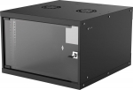 INTELLINET wall-mounted cabinet 19" 6 HE 540x560 Flatpack schwarz