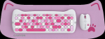 CANYON HSET-W6 EN Keyboard+Mouse Kitty Edition AAA+АА Wireless Pink