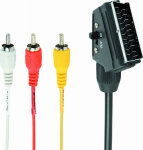 GEMBIRD Cable SCART/3 x RCA 1.8m Black