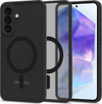 Kaitse&uuml;mbris Magmat MagSafe, Samsung Galaxy A56 5G, matt l&auml;bipaistev musta &auml;&auml;rega, Tech-Protect