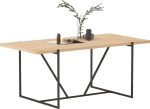 Dining table CINDY 180x90xH75cm, melamine oak