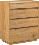 Side board SACHA 75x40xH89cm, melamine with oak decor