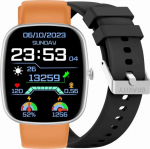 GRAVITY GT18-4 Men's Smartwatch with Silicone Strap + Black Strap / orange