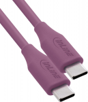 Kabel USB InLine Usb 2.0 kabel, USB-C fast charging 100W, Wild Berry/fioletowy 2m