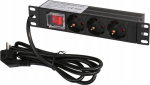 EXTRALINK 10" 1U 3 SOCKET EU TYPE POWER PDU WITH SWITCH PDU 3-EU