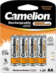 Camelion | AA/HR6 | 2500 mAh | Rechargeable Batteries Ni-MH | 4 pc(s)