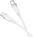 Kabel USB Hoco Kabel USB C do USB C Hoco 3A 60W Silicone 1 m X109 white