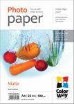 Fotopaber ColorWay A4, 190 g/m&sup2;, 50 lehte, Matt
