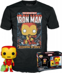 Funko Pop! Tees (Adult): Marvel - Holiday Iron Man (Glows in the Dark) Vinyl Figure & T-Shirt (XL)