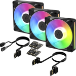 Arctic Cooling Arctic BioniX P14 A-RGB 3-pack Sort 140 mm