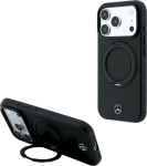 Mercedes-Benz Mercedes Leather with Ring Stand MagSafe for iPhone 18 Pro / 17 Pro black