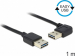 Kabel USB Delock USB-A - USB-A 1 m Czarny (83464)