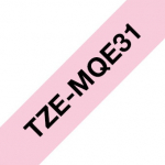 BROTHER TZEMQE31 12 BLACK ON PASTEL PINK