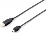 Equip Kabel USB-A2.0->Mini-B St/St 1.80m schwarz Polybeutel