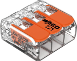 Universal quick connector LINK/DRUT 3x 0.2-4mm2 WAGO 221-413 (Package 50szt.)