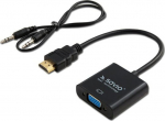 SAVIO HDMI (M) &ndash; VGA (F) Adapter with audio CL-23/B Black