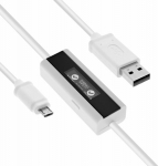 Kabel USB InLine USB-A - micro-B 1 m White (66761)