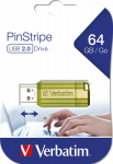 Pendrive Verbatim Verbatim USB flash disk, USB 2.0, 64GB, Store,N,Go PinStripe, zielony, 49964, do data archiving