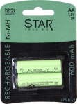 Star Micronics Laetavad akud Solar valgustile, AA 600mAh, 2tk