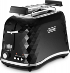 De'Longhi Brillante CTJ 2103.BK czarny - Moc [W]: 900 | The amount of toast: 2 | Number of toasting levels: 5 | Color: czarny