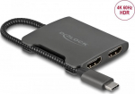 Delock Video-/Audio Splitter - 2 x HDMI - Desktop