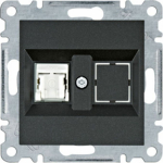 Hager Lumina Single computer socket RJ45 kat.6 UTP czarne WL2153