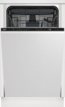 BEKO Dishwasher | DIS46120 | Built-in | Width 45 cm | Number of place settings 11 | Number of programs 6 | Energy efficiency class E | Display | White