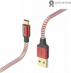 Kabel USB Hama USB-A - USB-C 1.5 m Red-white-blue (002015590000)