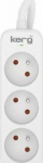 Kerg KERG extension cord without wyłącznika-3 gniazda-biało-szary-5m-16A-H05VV-F-3x1.5mm2