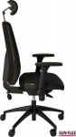 Officechair SUN-FLEX HB 250505 with headrest, adjustable armrests/fabric Onyx Black+black base
