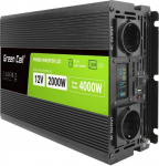GreenCell Green Cell PowerInverter Strāvas pārveidotājs LCD / 12V / 2000 / 4000W / Pure Sine Wave