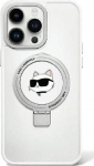 Karl Lagerfeld Ring Stand Choupette Head MagSafe Back Case for Apple iPhone 15 Plus