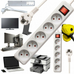 Bounn Power Strip BOUNN Power Strip zasilaj&Auml; ca antyprzepi&Auml; Qualitative 5 sockets 1.5 m bia&Aring; a 16A