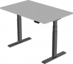 Extra Digital Height-Adjustable Table, 139cm x 68 cm, Gray