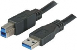 wentronic USB-kabel 3m Sort