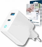 Loader Gembird TA-UC-PDQC65L-W-01 1x USB-A 1x USB-C 3 A (TA-UC-PDQC65L-W-01)