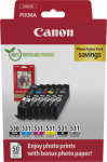 Canon PGI 530/CLI-531 PGBK/C/M/Y/BK/GY Photo Value Pack Grey Black Yellow Cyan Magenta Pigmented Black Ink Cartridge/paper set