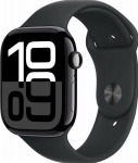 Apple Watch Series 10 jet black aluminium 46mm 4G black sport band Size S/M