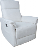 Recliner armchair GERRY with manual mechanism, white