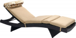 Deck chair STELLA dark brown