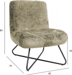 Slipper chair FARICA beige