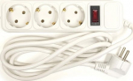 EXD Extension cord 1.8m, 3 sockets, with switch
