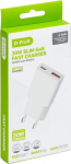 D-Fruit laadija 30W USB-A/USB-C DF134, valge