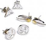 The Carat Shop Ltd Carat Shop Harry Potter - Deathly Hallows/Golden Snitch/Platform Stud Earring Set (WE0104)
