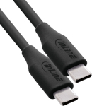 Kabel USB InLine USB 2.0 fast charging 100W Black Cookie czarny 2m