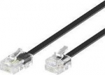 MicroConnect RJ11-RJ45 5M M/M Black, 6P/4C-8P/4C