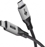 Wentronic Kabel USB Goobay Kabel USB-C&trade; z textile cover, USB4&trade;, 240 W, 40 Gbit/s, Power Delivery, 1.5 m - The length of the cable 1.5 m